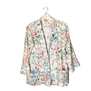 Laura Taylor Vintage Cream Floral Blazer